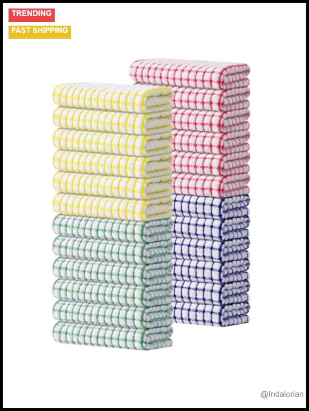 Cotton 24 Pack Terry Kitchen Towels Dish Cloths Absorbent